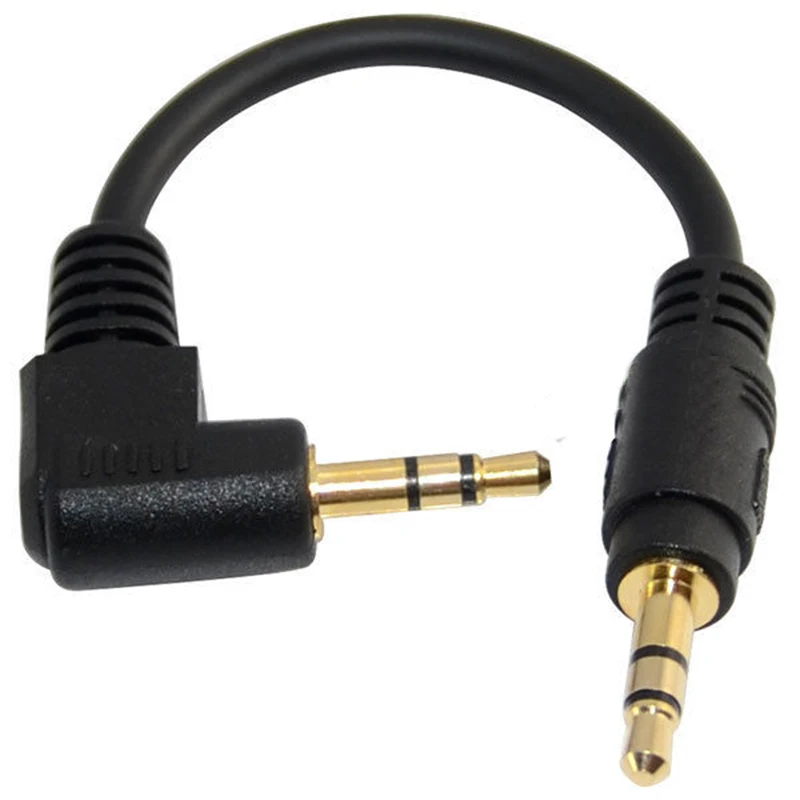 

3 Pole 1/8" 3.5mm Stereo Right Angled Audio Jack Male to Male Adapters 10cm Short Cable headphones speaker stereos Audio Cable