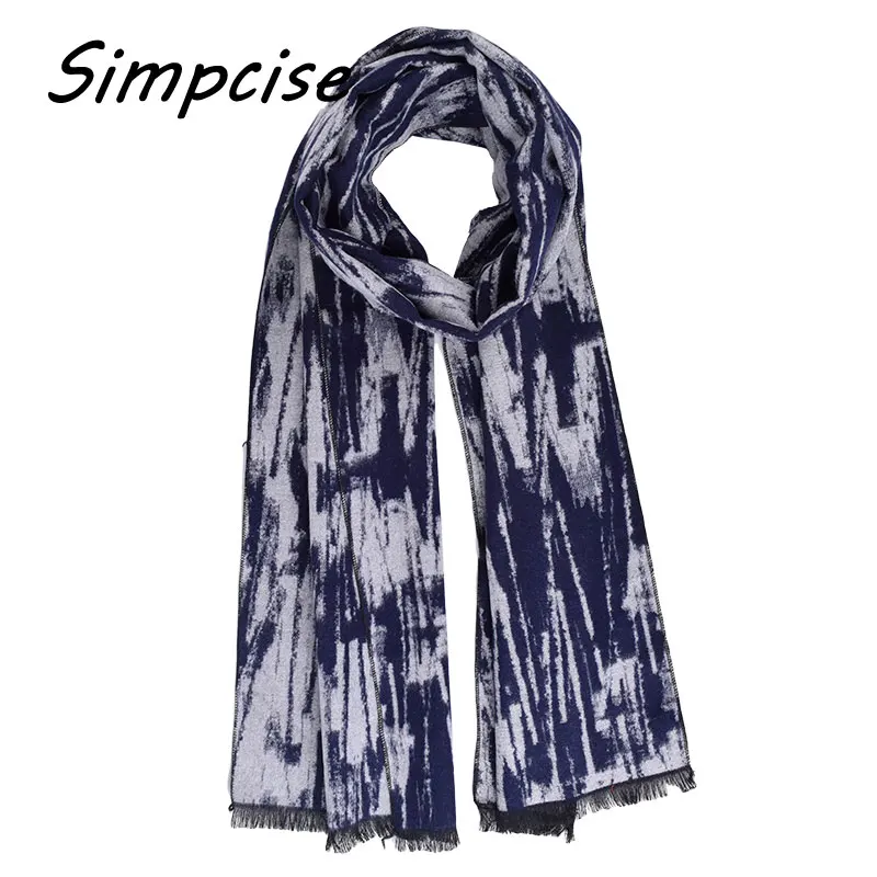 mens dress scarf Men Winter warm Scarfs Doodle Printed Scarf Business Man style Brand Design Cashmere Wraps A3A18925 male scarf