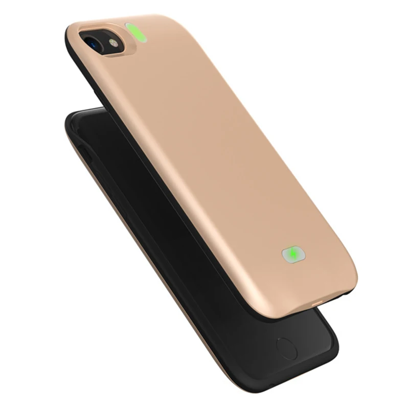 Тонкий чехол для зарядки аккумулятора 4000 мАч для iPhone 6, 6 S, 7, 8, чехол для телефона, запасной внешний аккумулятор, чехол для зарядки, чехол для аккумулятора - Цвет: Золотой