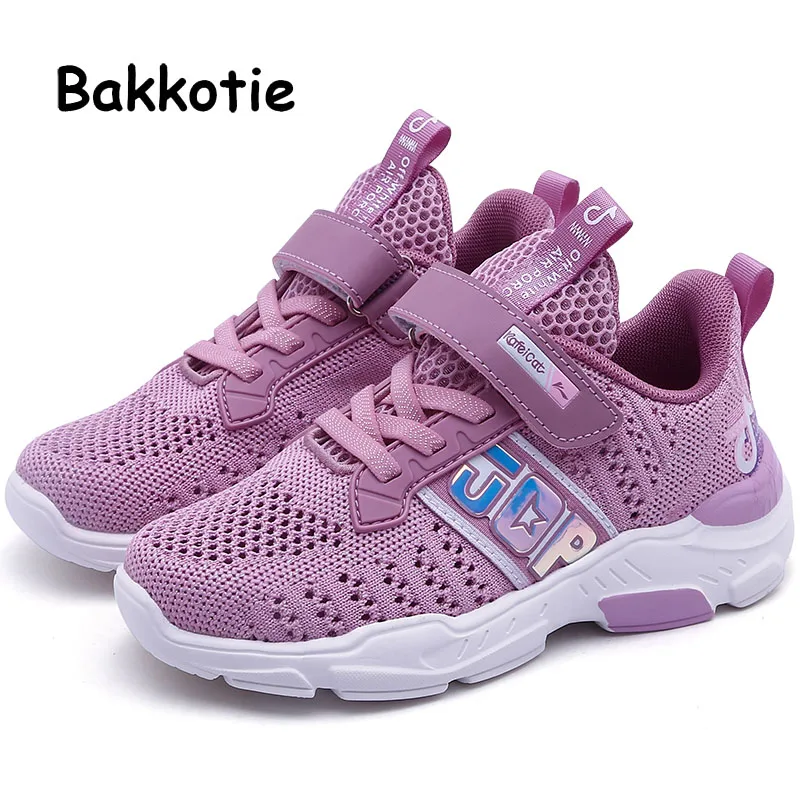 Bakkotie/2019 Детская осенняя спортивная обувь для маленьких девочек дышащая сетчатая