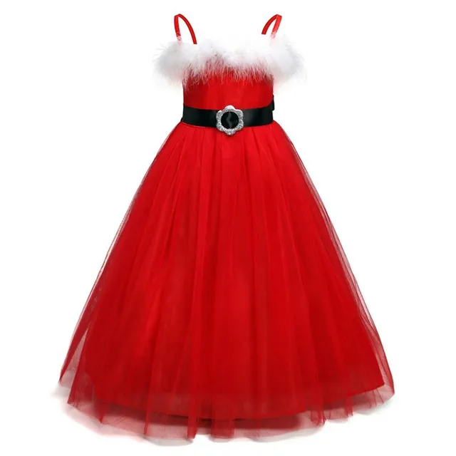 Infant Baby Girls Christmas Sets Kid Dresses Socks For Girls 3 4 5 6 7 8 Years Clothing Red Shoulderless Tulle Dresses Vestidos