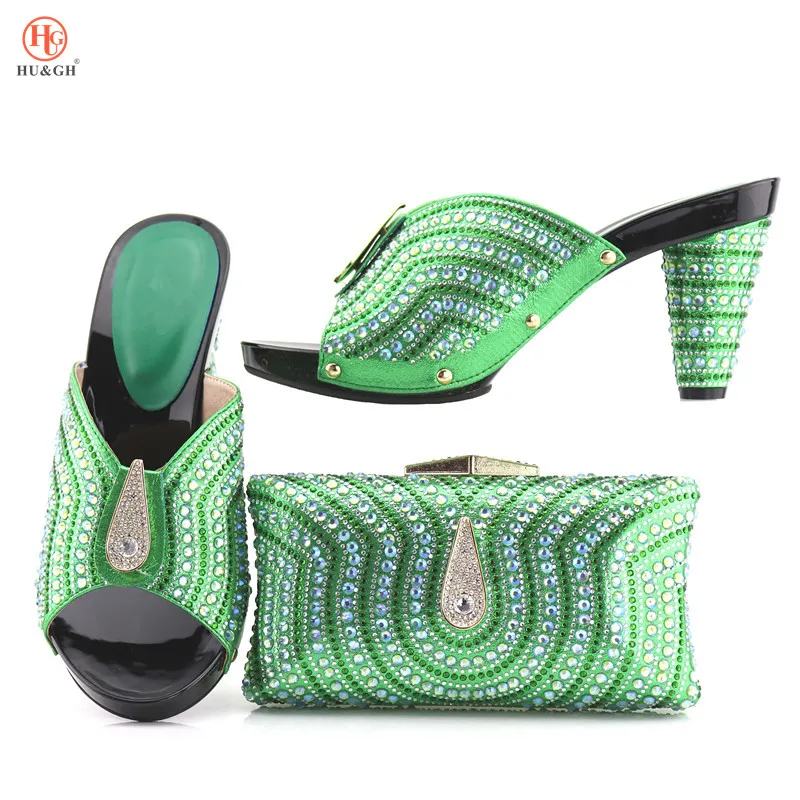 

2018 Italian Matching Shoes and Bag Set African Wedding Shoes and Bag Set Italy Shoe and Bag Set Women High Heels Free Shipping
