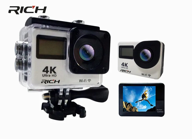 Экшн камера RICH T350 ultra FHD 4K WiFi 1080P 60fps 2 0 touch HD 170D Full 30M Водонепроницаемая видеокамера DV