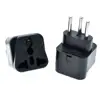 2PC black/white Universal UK Europe AU USA to Swiss Switzerland Grounded Travel Adapter Plug wall socket SWEITZ PLUG TYPE J ► Photo 2/6