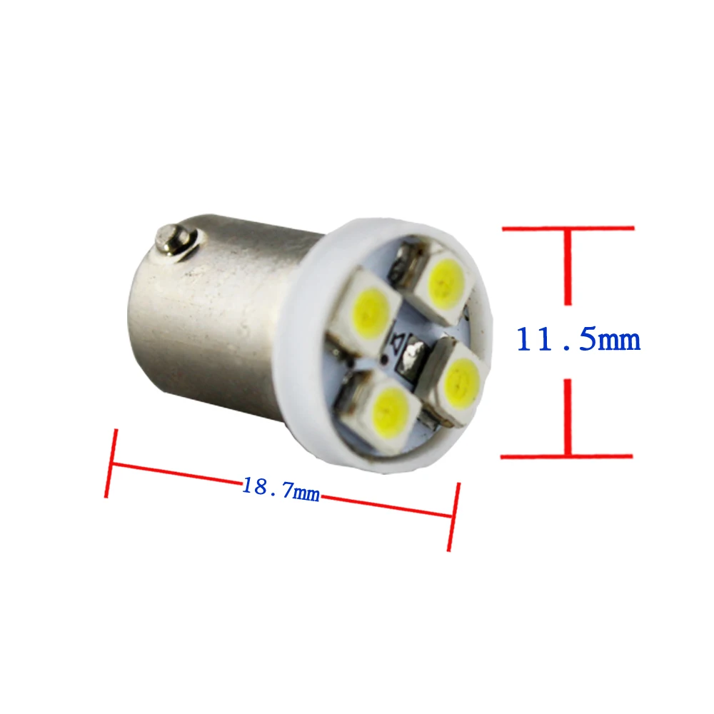 Автомобисветодиодный светодиодная лампа BA9S 1210 4 SMD холодный