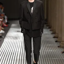 27-44! Мужские брюки длиной до щиколотки, шаровары, тонкие Модные Узкие Свободные повседневные штаны