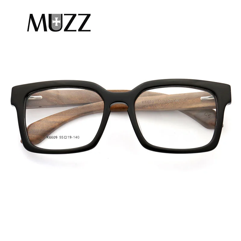 MUZZ бренд ретро Squar для женщин и мужчин оправа для очков Высокое качество Новая Винтажная имитация деревянная оправа овальные очки для чтения - Цвет оправы: C1