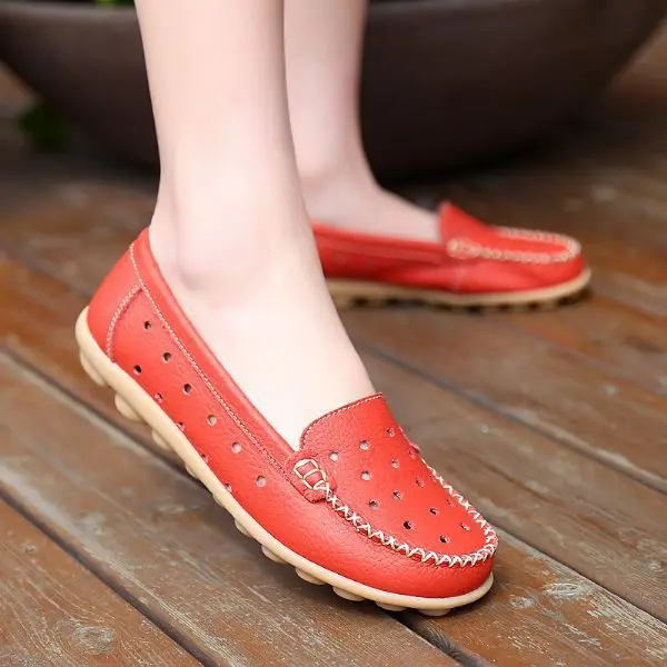 TIMETANG/весенние женские туфли на плоской подошве; женская обувь из натуральной кожи; обувь для мам; Повседневная нескользящая обувь на плоской подошве; удобная женская обувь - Цвет: Wine red