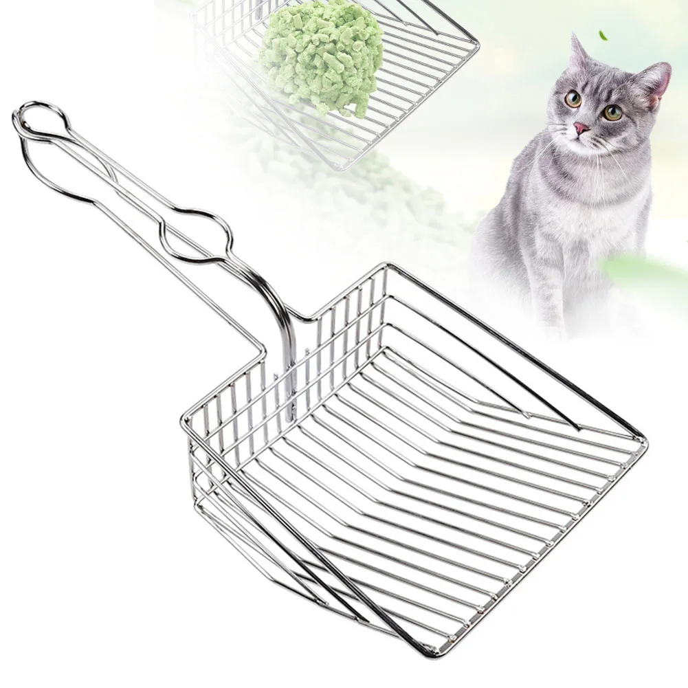 

Useful Sifter Litter Shovel Scoop Hollow Pet Practical Toilet Cleaning Tool For Cat Plated Metal Portable Durable Large Size