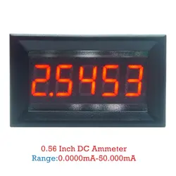 DC 0-50,000ma (50mA) Цифровой Амперметр 5 цифр битовая панель измерителя тока Guage 0,36 "W315