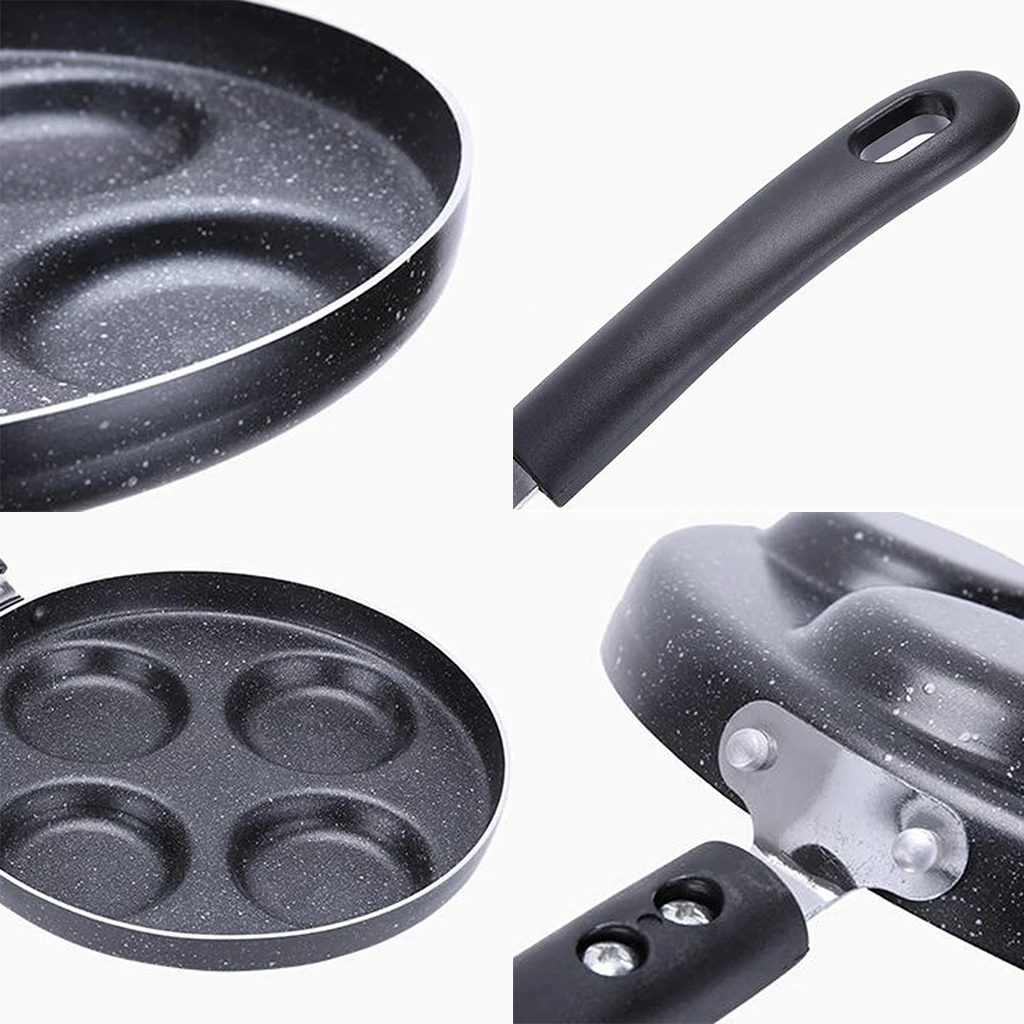 1pcs 4 Holes Non-Stick Frying Pan Egg Tool Cookware Kitchen Supply 24cm