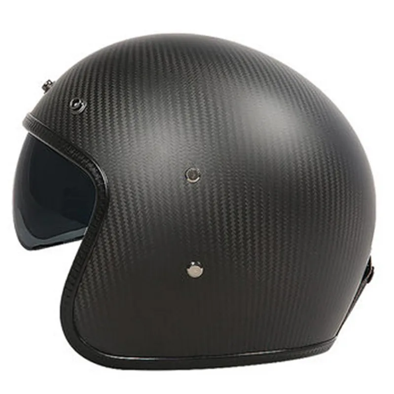 Высокоуровневый мотоциклетный шлем из карбоната с внутренними черными солнцезащитными очками DOT ECE approved jet helmet CFR YK363 3K 12k 24k - Цвет: 3k Carbon mat