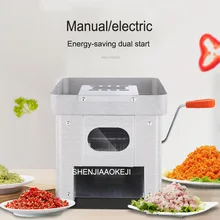 Multi-function Electric/Manual Meat Grinder Mincer Sausage Filler Chopper Pasta Maker TableHome stainless steel vegetable cutter