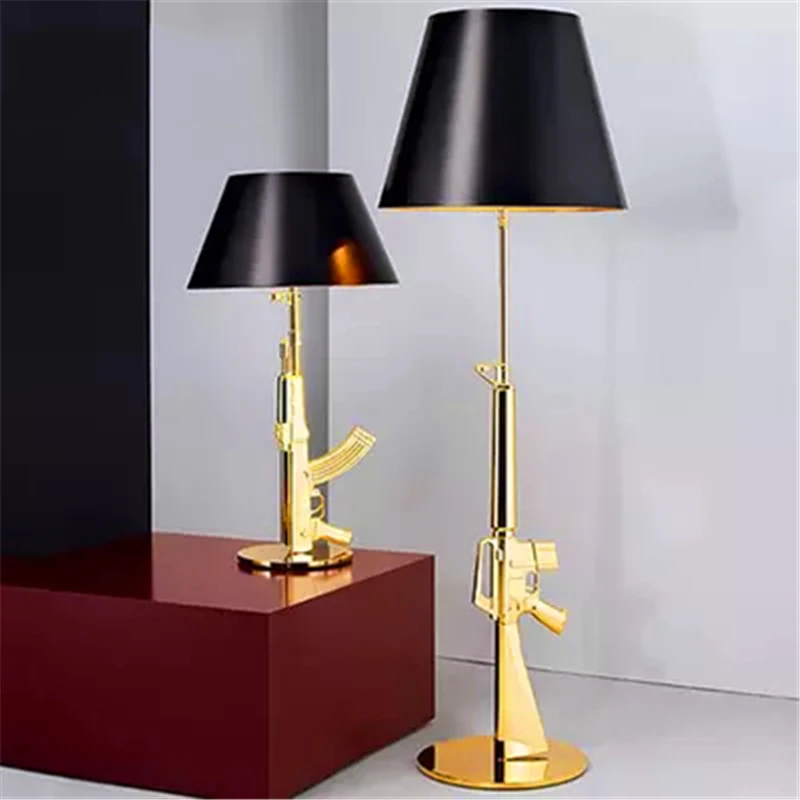 

Modern Standing Lamp AK47 Gold LED Floor Lamp Living Room Bedroom Study Floor Lights Luminaire Living Room Deco Kitchen Fixtures