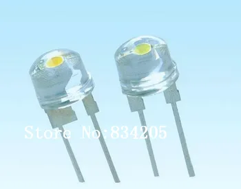 

8MM white 0.75W straw hat light-emitting diode LED Light Beads