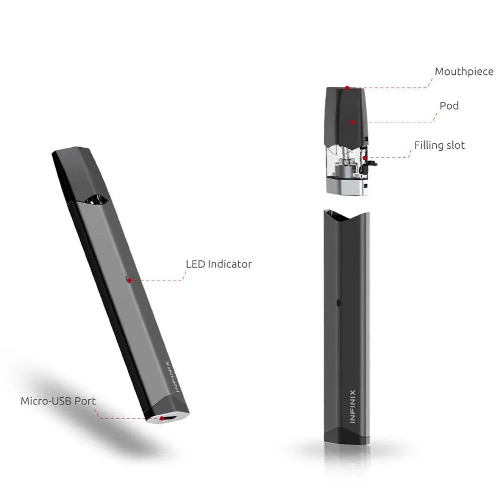 Электронных сигарет SMOK INFINIX pod vape Комплект Встроенный 250 мАч батареи 2 мл емкость