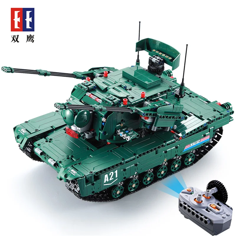 1498 шт Technic RC M1A2 танковый двигатель с функцией питания MOC строительные блоки кирпичи военные войны DIY техник игрушки для детей