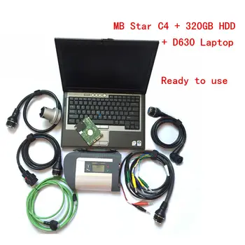 

Best MB Star C4 multiplexer with sd c4 cables diagnostic tool MB STAR C4 and 2019.09 software HDD Laptop D630 full set ready use