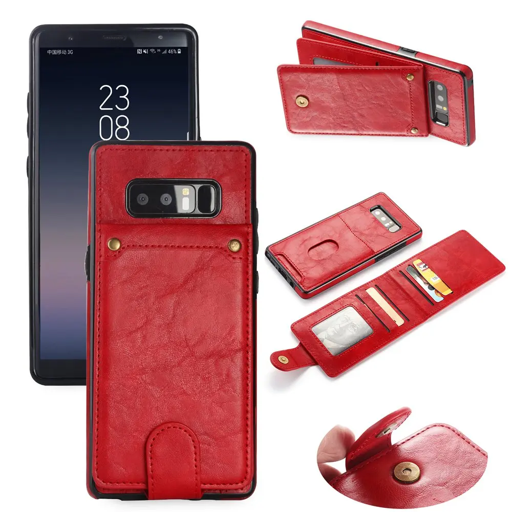 

UBERAY Vintage Card Slot Leather Case For Samsung Galaxy S9 S8 Plus S7 Flip Pu Leather Wallet Case For Samsung Galaxy Note 8