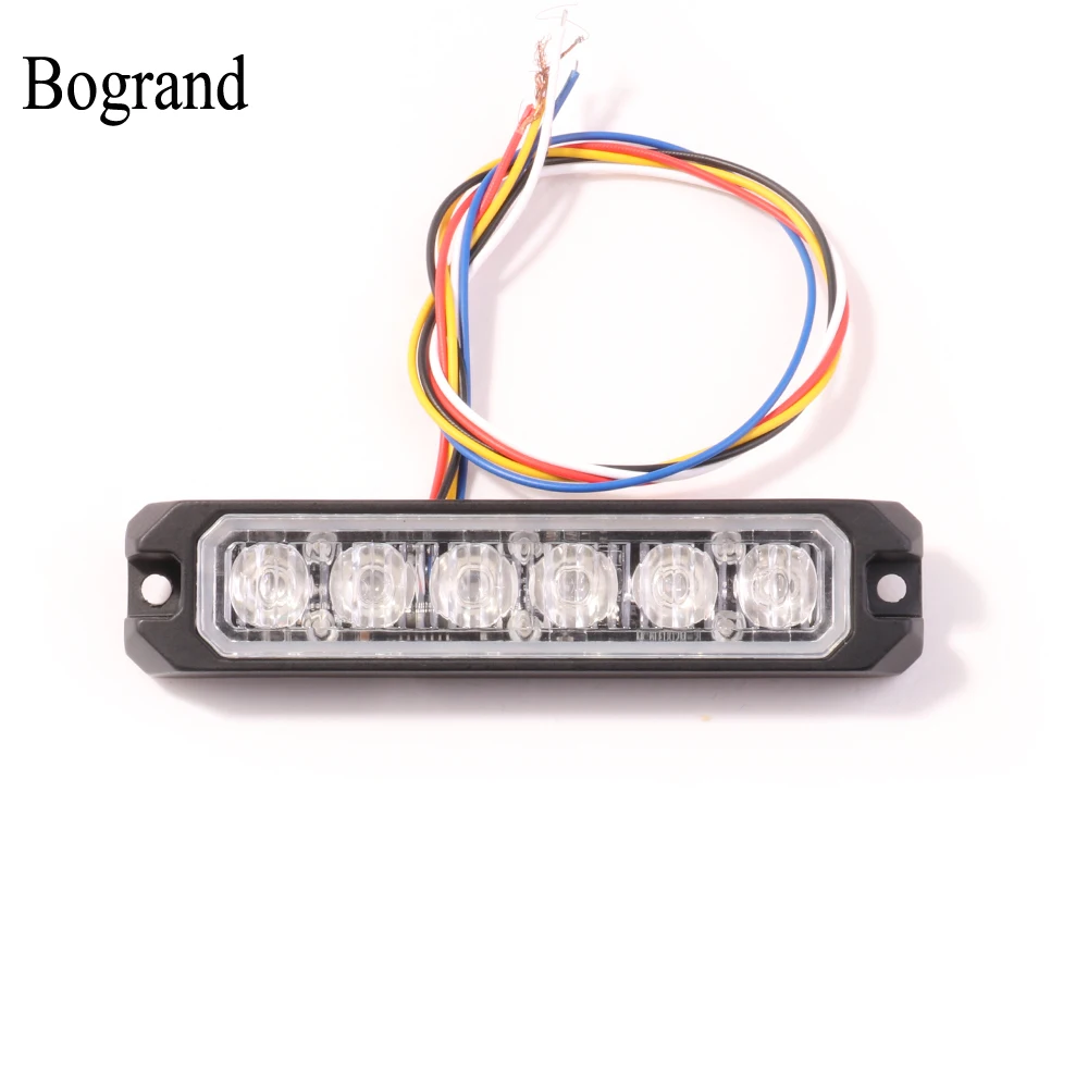 Bogrand Led Flash автомобильный стробоскопический светильник 18 Вт мигающий светильник светодиодный аварийный светильник s для грузовиков 6 светодиодов Предупреждение ющий светильник