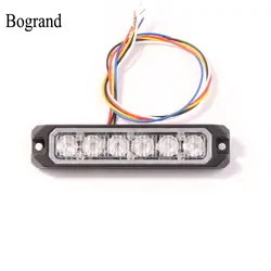 Bogrand светодиодная вспышка автомобилей Strobe Light 18 w мигающие светодиодные опасности мигалки для грузовых автомобилей 6 светодиодов решетка