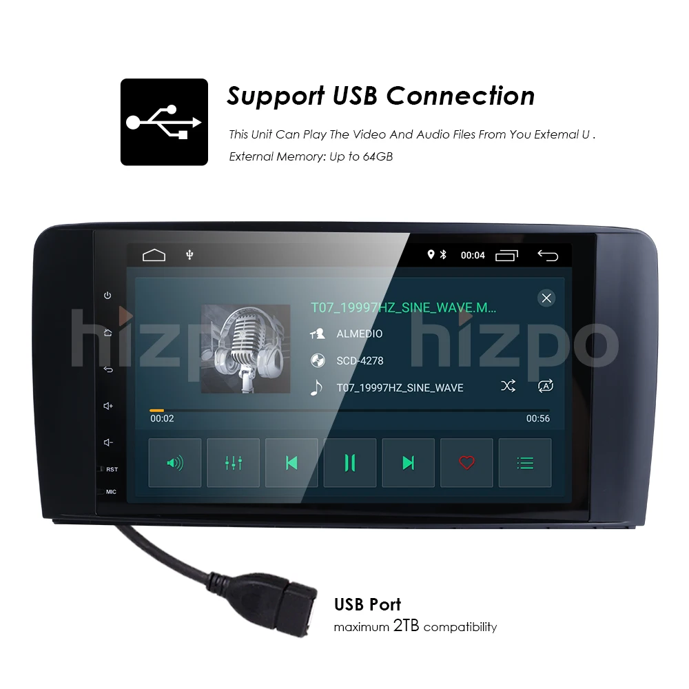 Hizpo DSP 4 ядра ips Android 9,0 Автомагнитола для Mercedes/Benz/GL ML Класс W164 ML350 ML500 X164 GL320 Canbus 4G Wifi gps BT Радио