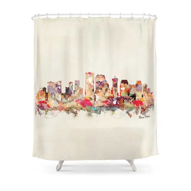 New Orleans Louisiana Shower Curtain Custom For Bathroom New Orleans Louisiana Shower Curtain Custom For Bathroom Waterproof Polyester