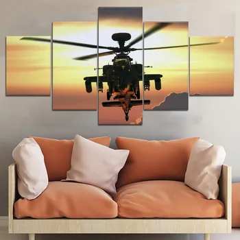 

Modular Prints Pictures Home Decoration Modern 5 Panel Military Aircraft Paintings Canvas Poster For Bedroom Wall Artwork Frame