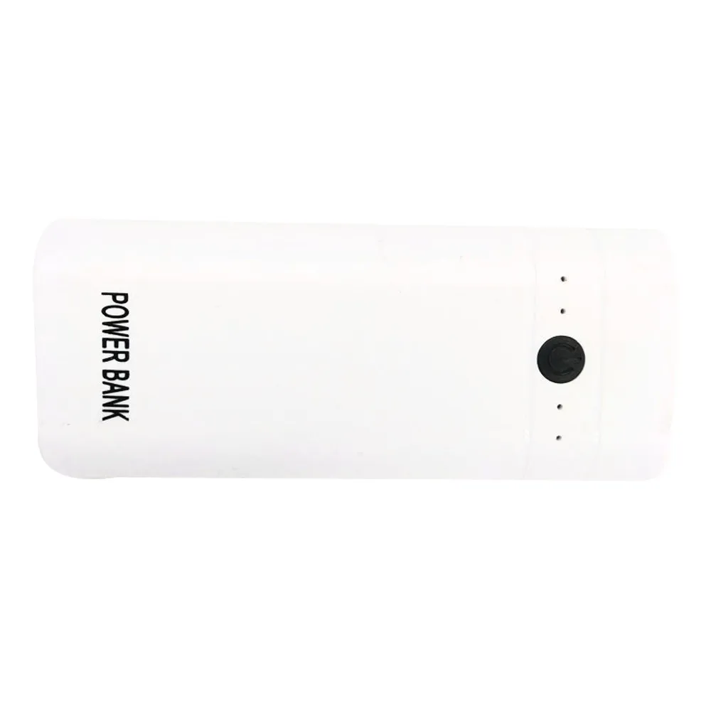 5600 мАч 5 V USB Мощность банковская карта чехол 18650 панели солнечных батарей коробка для сотового телефона, Внешняя батарея резервного Батарея для bluetooth psp mp3 - Цвет: White
