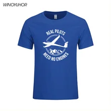 Летний Стиль, настоящие пилоты, не нужны двигатели, парусник или планер, футболки мужские, летние, короткий рукав, хлопок, футболки, Забавные топы