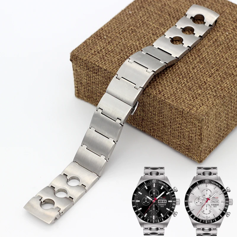 Sport-racing Car Series PRS516 T044 Watch Strap Band For Men's Solid Stainless Steel Wrist Watch Bracelet T-SPORT 1853 24 20mm Sport-racing Car Series PRS516 T044 Watch Strap Band For Men's Solid Stainless Steel Wrist Watch Bracelet T-SPORT 1853 24 20mm