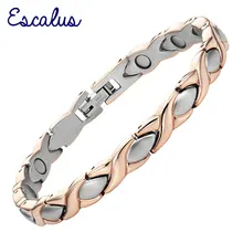 Escalus магнитный браслет из нержавеющей стали для дам элегантный розовое золото и серебро обнимает и целует модные ювелирные изделия