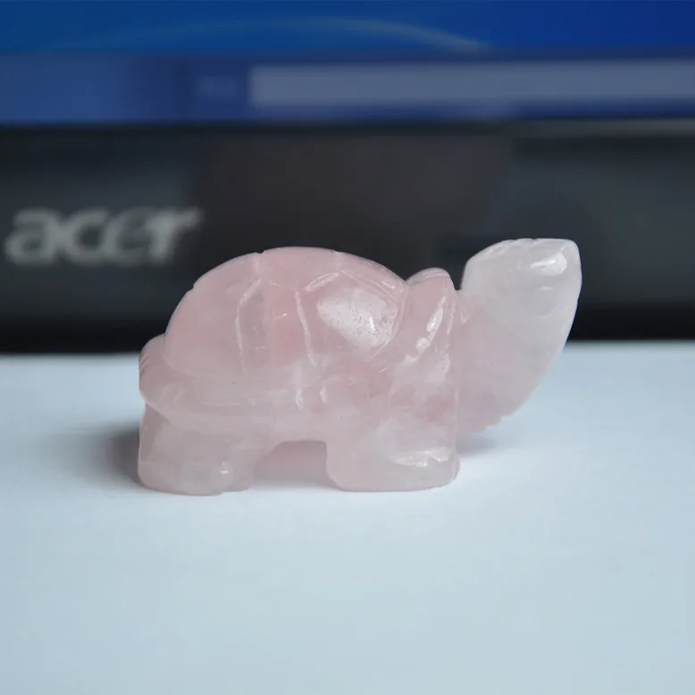 

Natural crystal powder crystal jade turtle turtle ornaments longevity handmade carving factory outlets