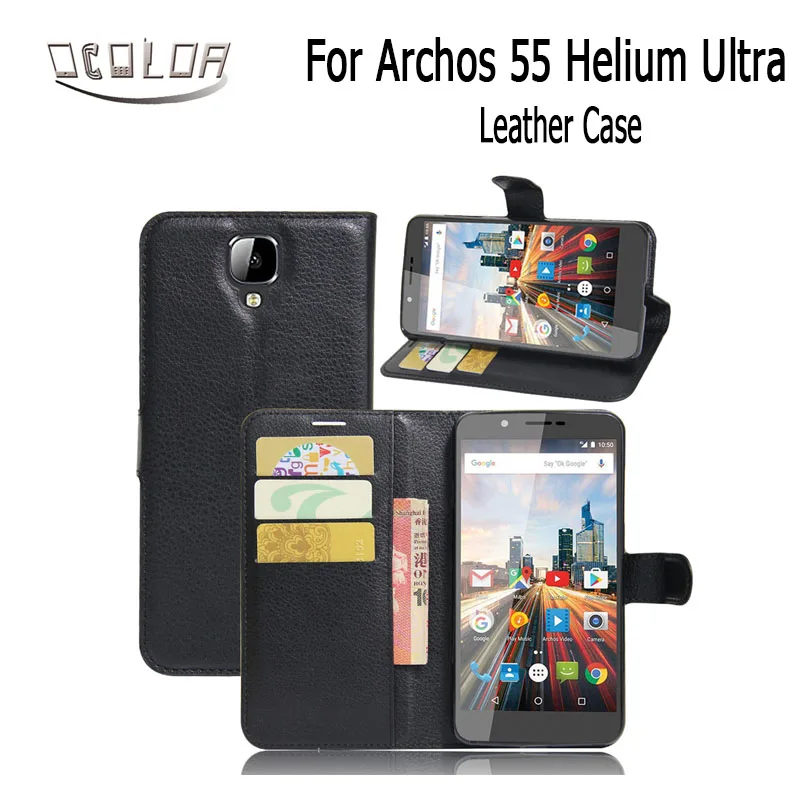 ocolor For Archos 55 Helium Ultra PU Leather Case Flip