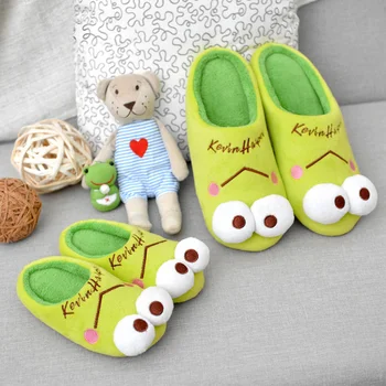

Funny Cartoon Slippers Kids Soft Flat Shoes Baby Boys Girls Warm Home Slippers Family Matching Luxury Brand Design Indoor Shoes