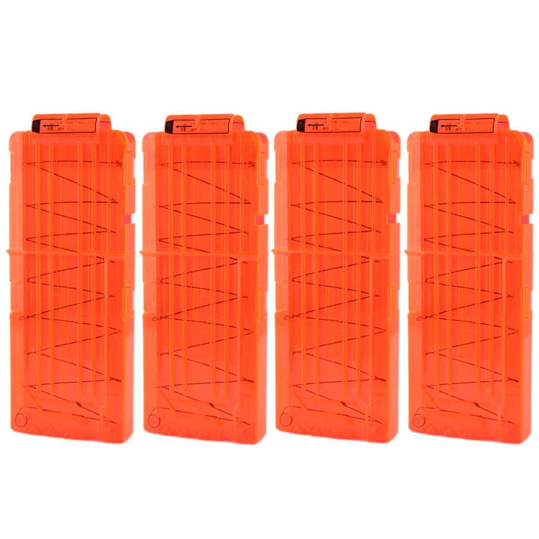 

Surwish 4Pcs Soft Bullet Clips For Nerf N-strike Elite Series 12 Bullets Ammo Cartridge Dart for Nerf Bullet Clips - Orange