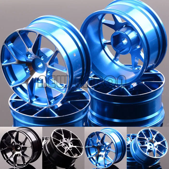

HSP 4xAluminum 5Y Spoke Wheels/Rims 1057 For RC On-Road Drift Sakura Tamiya 1/10