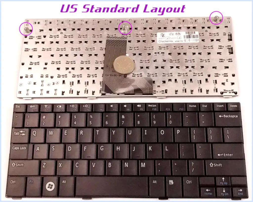 Новая раскладная Клавиатура США для Dell Inspiron Mini 10 10v 1011 (1010) PP19S G204M V101102AS1