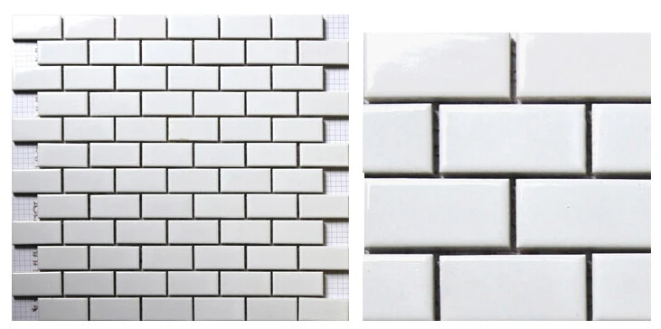 Blanco de cerámica del azulejo del mosaico backsplash de la cocina baño
