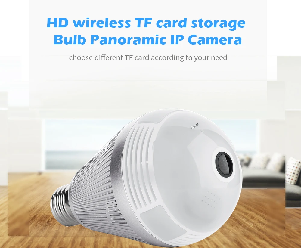 Лампа светодиодный светильник wifi ip-камера Wi-Fi рыбий глаз 960 P/3MP/5MP 360 градусов CCTV VR камера Домашняя безопасность WiFi камера панорамная камера