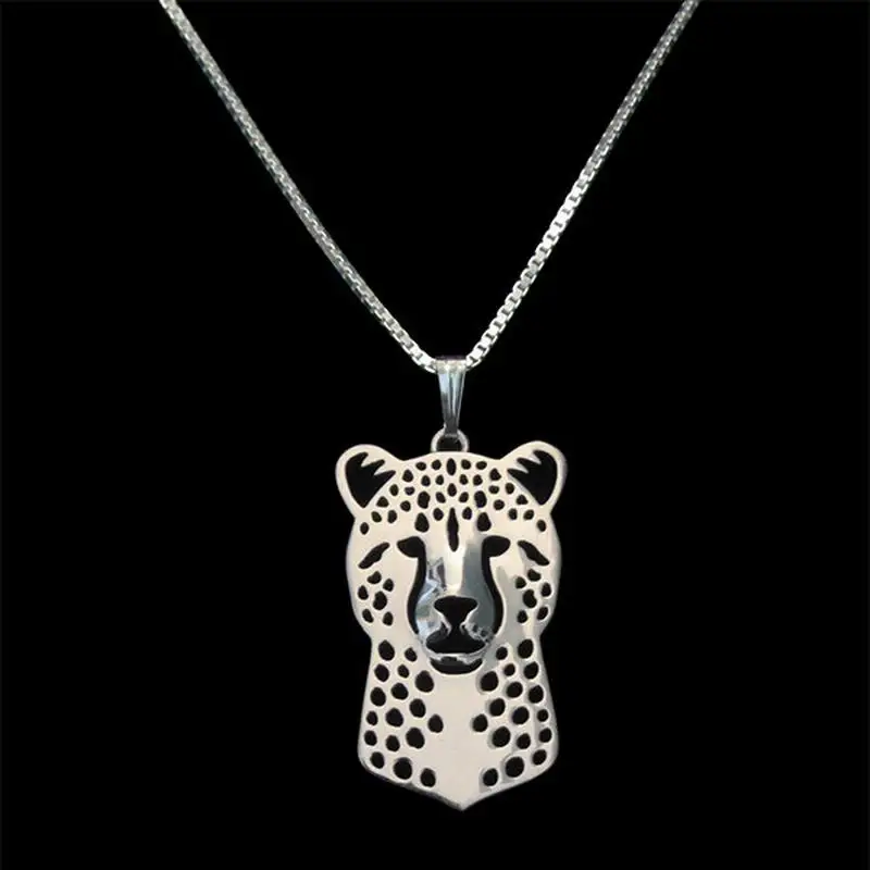 

Women's Silver Jewelry Cheetah Necklaces Lovers' Metal Animal Necklaces Drop Shipping