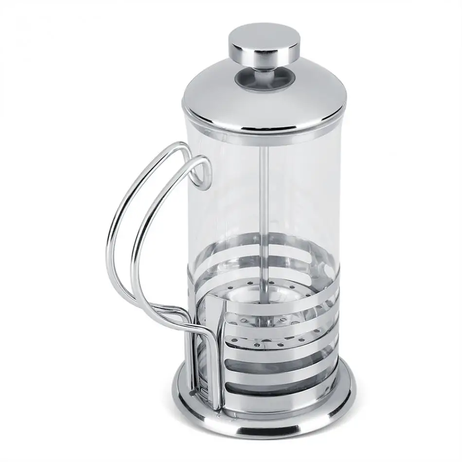 350ML Stainless Glass Coffee Tea Pot 