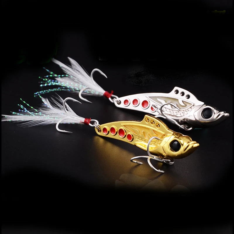 Metal VIB 1pcs 52/60/66mm 15/20g Spinner Spoon Hard Baits Fishing Lures Viper Full Swimming Layer FishingTackle | Спорт и