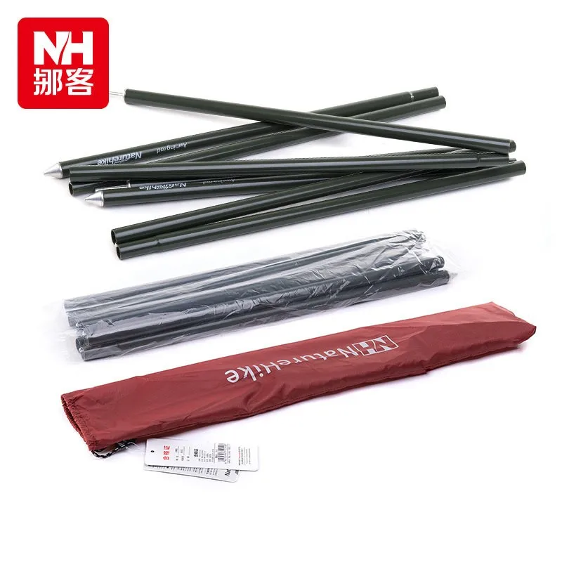 NatureHike 2m*2pcs Aluminium Alloy 4 Section Canopy Porch Tent Upright Poles for sun shelter Tarp Tent Cover Awning Rod 