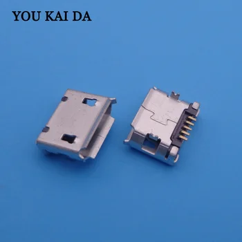 

50X Micro USB Jack Connector Charge Socket for Lenovo A60 A366T A390E A520 A288T A500 A750 PAD A1-07 mobile phone tablet pc