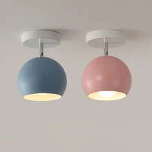 Nordic Macaron Ceiling Lights Modern Led Ceiling Lamp For Living Room Bedroom Luminaire Porch Aisle Corridor Lighting Fixtures vintage led ceiling lights rope hang lamp for home living room nordic bar lighting ceiling fixtures industrial decor luminaire