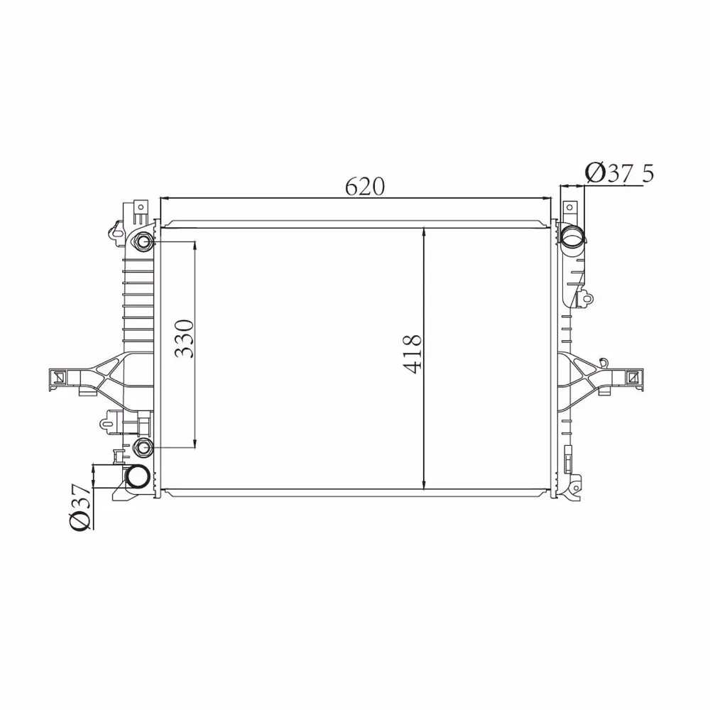 Автомобильный радиатор для грузовика Volvo S60 V70 S80 XC70 2,0 2,4 2,8 2,5 2.9L 282 384 1998-2010 36002407 36000487