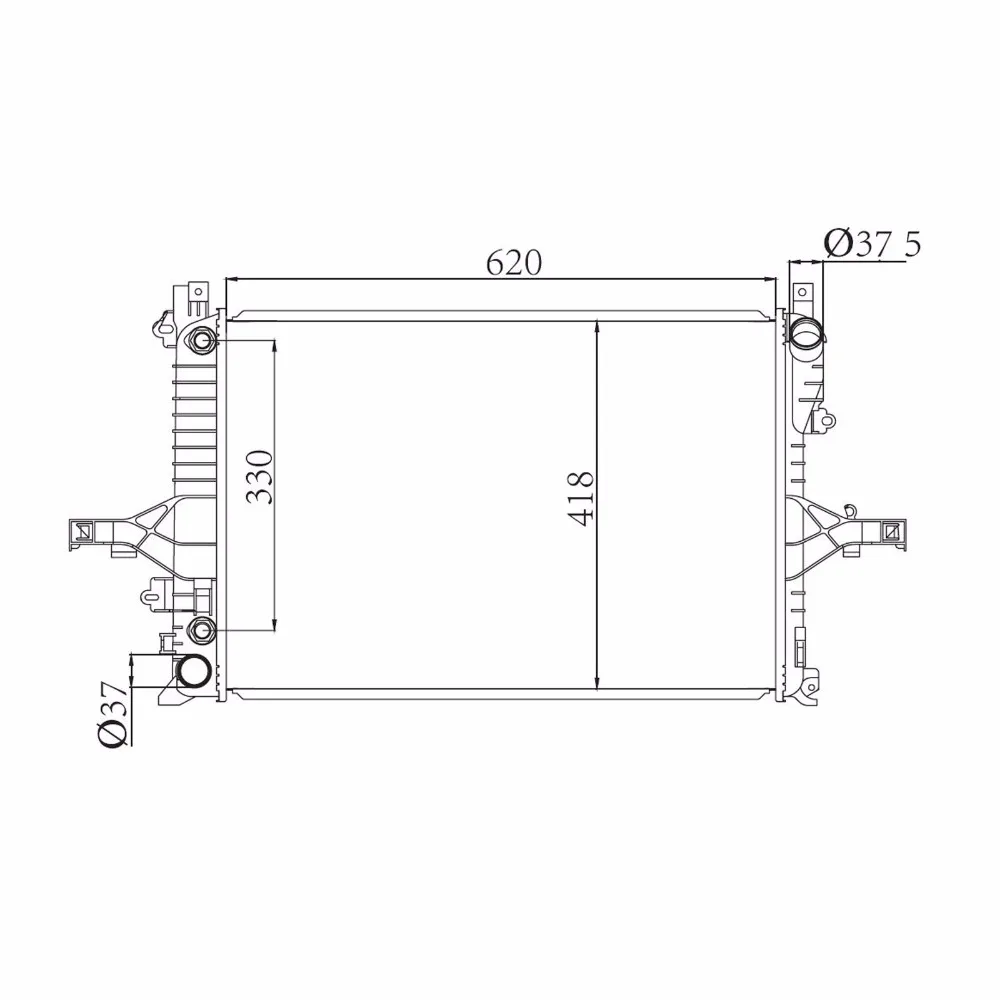 Автомобильный радиатор для Volvo S60 V70 S80 XC70 2 0 4 8 5 282 384 1998 2010 36002407 36000487|Радиаторы и