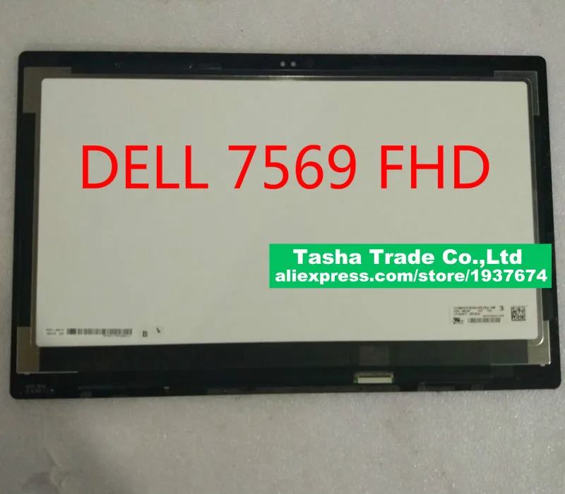  15.6' For Dell Inspiron 15 7569 LCD Screen+Touch Digitizer Assembly LP156WF7-SPEA FHD