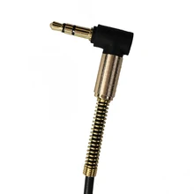 Go2linK пружинный защитный 3,5 мм мужской и Мужской Угловой запись Автомобильный дополнительный разъем для наушников вспомогательный аудио кабель